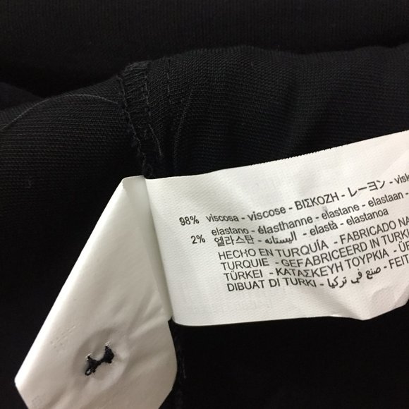 NWT ZARA Long Sleeve Black Satin Button Collared Flap Tie Overlay Front Dress - Picture 3 of 14